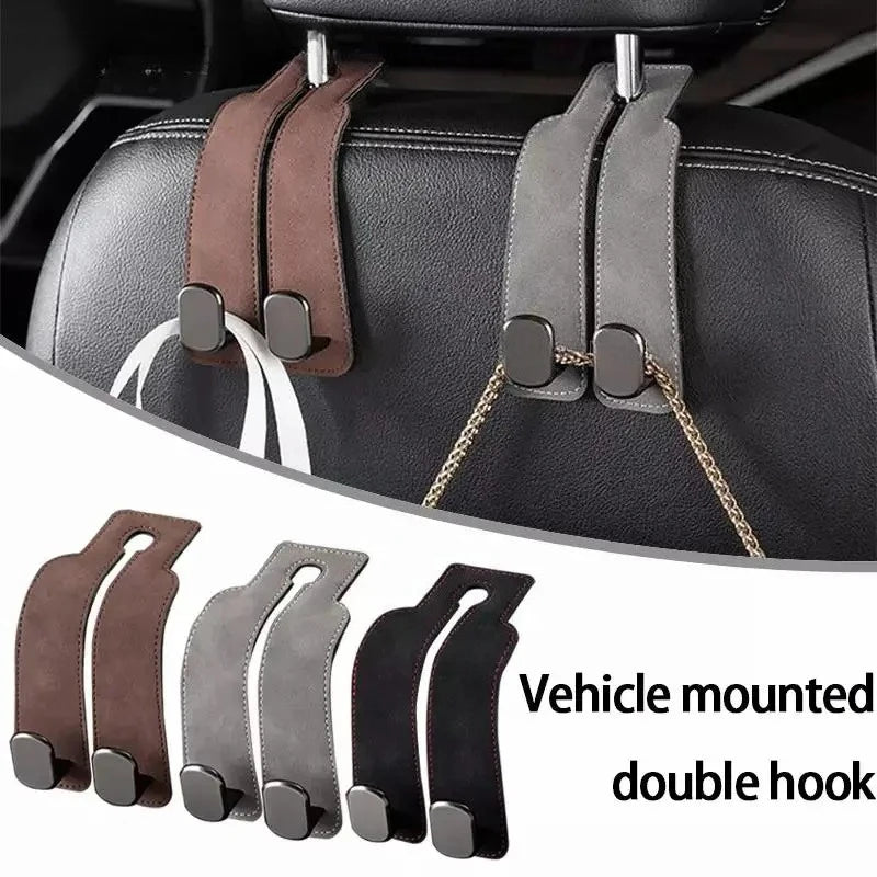 Premium Suede Car Headrest Hook