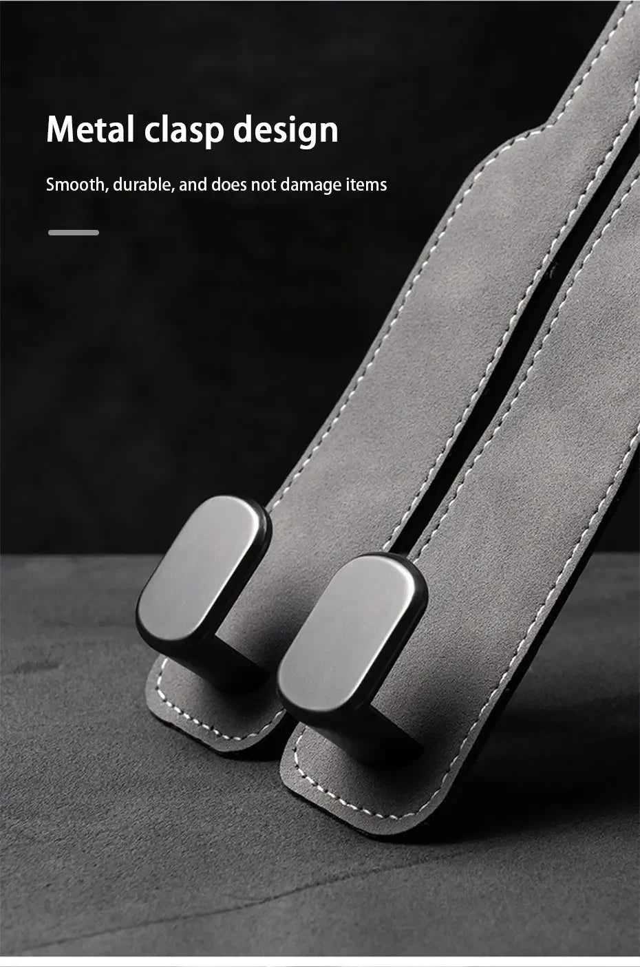 Premium Suede Car Headrest Hook
