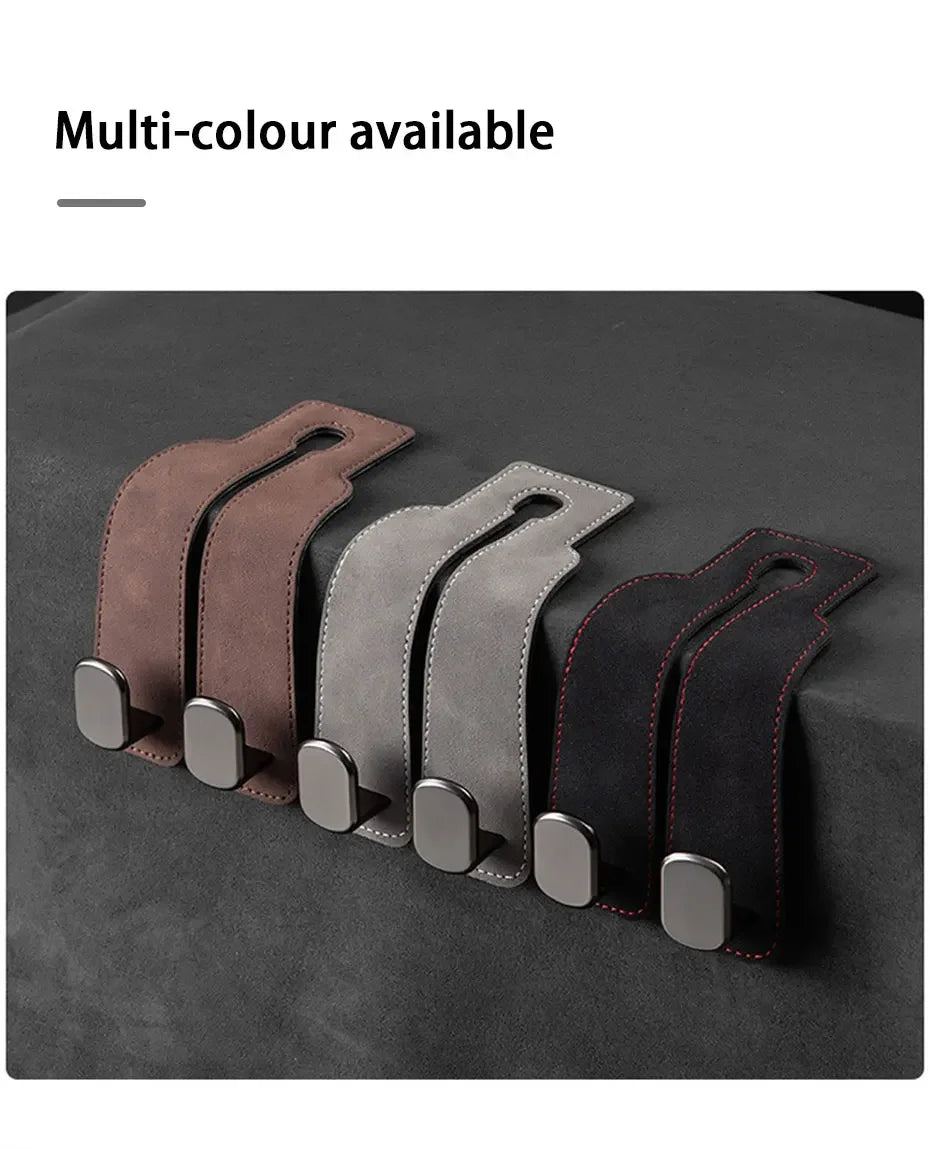 Premium Suede Car Headrest Hook