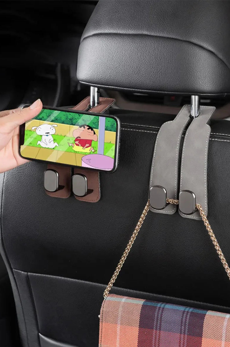 Premium Suede Car Headrest Hook